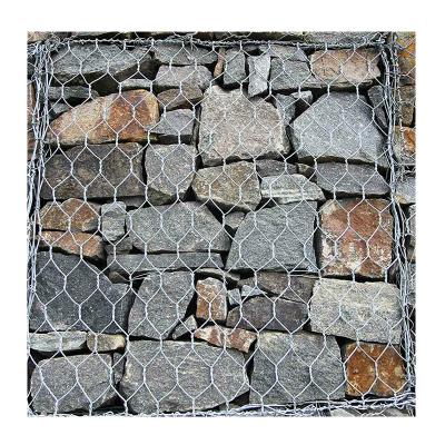 China Long Lasting Galvanized and pvc coated gabion basket wire mesh gabion box for sale