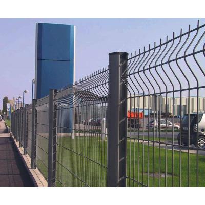 China Easily Assembled Metal steel pvc coated Fence 3D Security Fence With Peach Post for sale