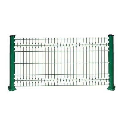 China Easily Assembled PVC Coated Peach Shape Post Curved 3d Wire Mesh Fence Security Perimeter Fence for sale