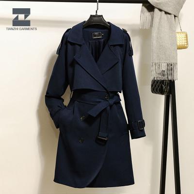 China Clothing Manufacturers Women Anti-Shrink Slim Fitted Ditch Coat for sale