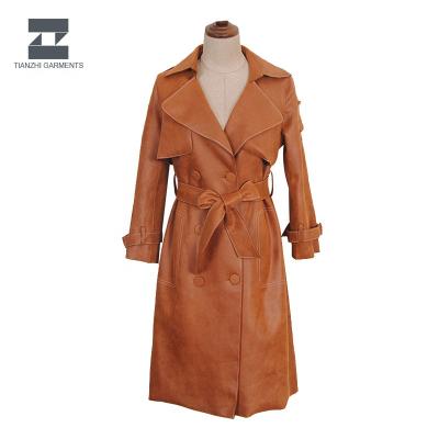 China China Anti Shrink Garment Wholesale Slim Ditch Coat Long for sale