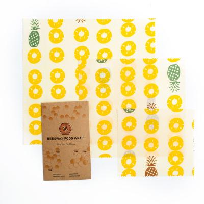 China Sustainable Beeswax Food Wrap Biodegradable Non-Toxic Beeswax Food Cloth Wraps for sale