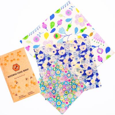 China Freshness Preservation Amazon Bees Wax Food Storage Wrap Sandwich Cloth Wrap Beeswax Food Fresh-keeping Wraps for sale