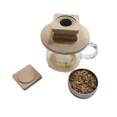 China Amazon Success Sustainable Aluminum Drinks Kit With Torch Smoker Cocktail Wooden Cocktail Smoker Kit For Drinking for sale