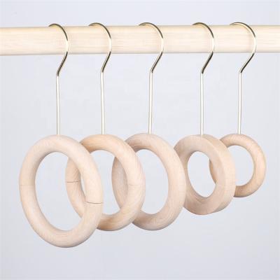 China Wholesale Custom Size Ring Scarf Wood Hanger Workable For Pants Hanger Scarf Hangers for sale