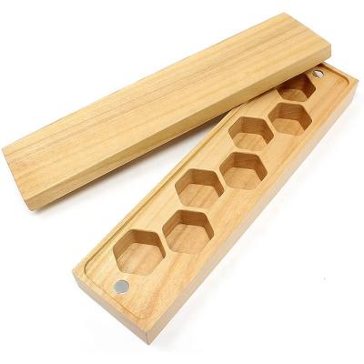 China China Creative Rectangle DND Wooden Box Dice Storage Wooden Case With Magnetic Lid for sale