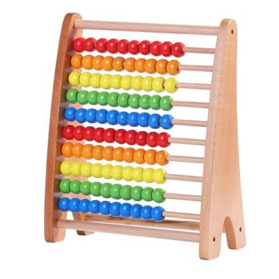 China Early Childhood Toys Wooden Abacus Toy 100 Beads Math Tool Toddler Educational Counting Gifts for Boys and Girls 1 2 Kids 3 Year Old for sale