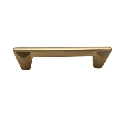 China Modern Premium High End Cabinet Handle Kitchen Drawer Bedroom Wardrobe Handle Zinc Alloy Gold for sale