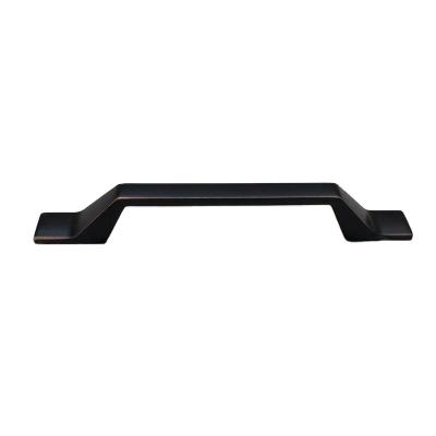 China Modern High End Cabinet Handle Kitchen Drawer Bedroom Wardrobe Handle Aluminum Black for sale