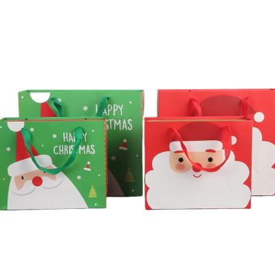 China Wholesale Hot Selling Recyclable Christmas Packing Box Gift Box Paper Bag Christmas Supplies Christmas Gift Bag Packing Box W12 for sale