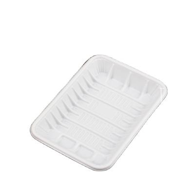 China Super Absorbent Tray YGP-603 Seafood Fish Bowl Fish Bowl Fresh Supermarket pp Food White Disposable Plastic Disposable Compartmented Meat Damper for sale