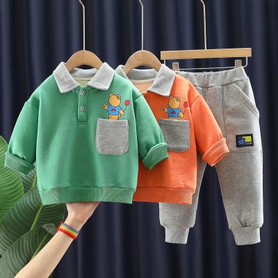 China Winter new children's clothing 2-piece set baby clothes Hoodie Long sleeve Sportswear baby clothes set for sale