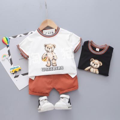 China 0-5 years old boys kids clothing sets Boys T-shirts&polo shirts Cubs round neck short sleeves -piece for sale