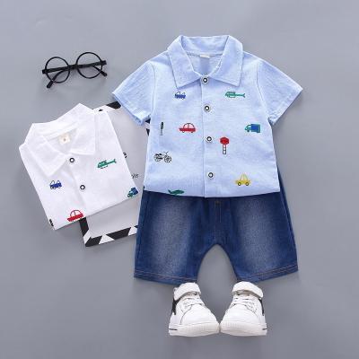 China 100%Cotton Kids Clothing Baby Clothes Boy Wear Sets Short Sleeve T-shirts +Pants Suits Wholesale for sale