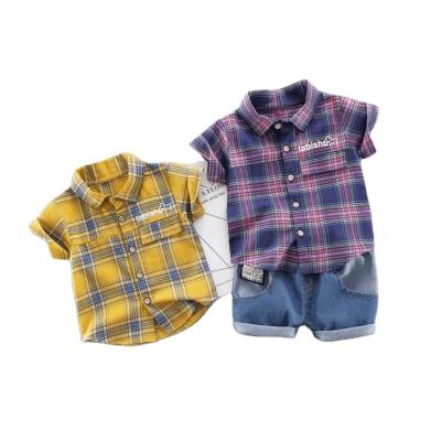 China 100%Cotton Kids Wear Baby Clothes Boy Clothing Sets Short Sleeve T-shirts +Pants Suits Wholesale for sale