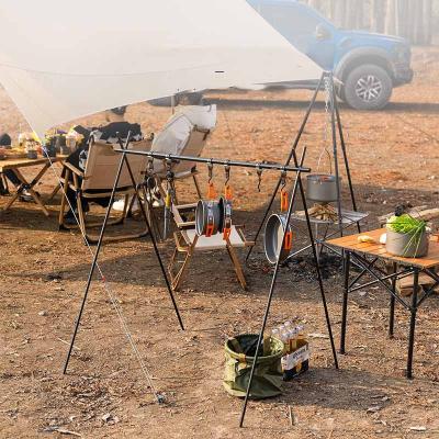 China Wholesale Camping Meat Rack Hanger Camp BBQ Chair Easy Carry Folding Hanging Tripod for sale