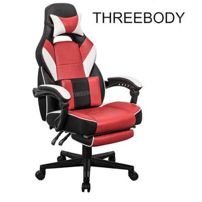 China Custom Reclining Gaming Chair With Wheels , Big And Tall Gaming Chair Adjustable Armrest for sale