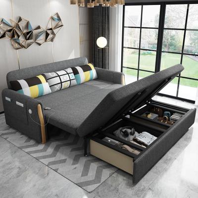 China En's Fun Nordic Style Modern Simple Multi-functional Foldable And Washable  Living Room Fabric Sofa Bed Combination for sale