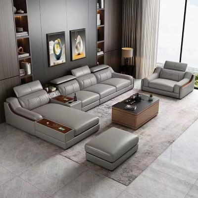 China AiChuang Light Luxury Modern Nordic Style Living Room Leather Sofa for sale