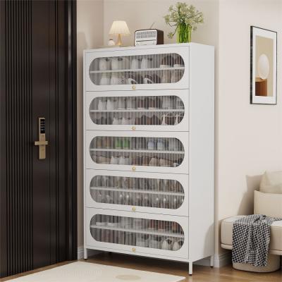 China Large Capacity Dust-Proof Multi-Layer Steel Shoe Storage Cabinet For Home Entrance, Home Exterior Door, Elevator Aisle for sale