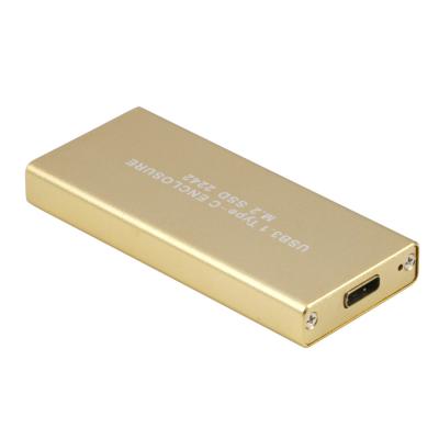 China USB3.1 Type C USB-C To M.2 NGFF 42x22mm SSD HDD Enclosure Case Adapter for sale