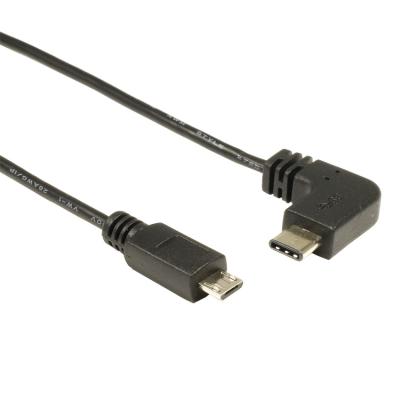 China USB 3.1 Type C Male 90 Degree to Micro USB 2.0 5Pin Male Data Cable for sale