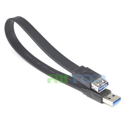 China Super Slim Flat Micro USB3.0AM to Micro-B USB3.0 Data Cable Cord 0.3m 1FT Hi-Speed 5Gbps for sale