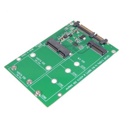 China 2IN1 mSATA to SATA NGFF to SATA III SATA3 Converter Adapter Support mSATA SSD + M.2 NGFF S for sale