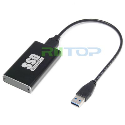 China mSATA SSD to USB 3.0 External Drive Case Enclosure for 50x30mm mSATA SSD for sale