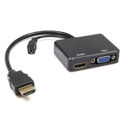 China HDMI Male to VGA HDMI Female Splitter w/ Audio HD Video Cable Converter Adapter for sale