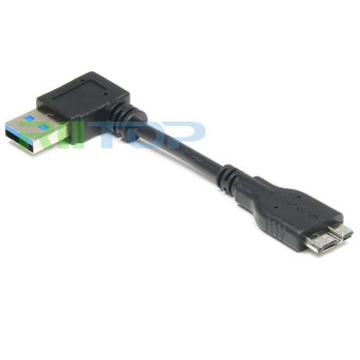 China Micro USB 3.0 Data Sync & Charger Cable A Male 90 Degree to Micro B (11CM) for sale