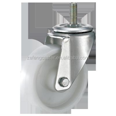 China swivel & European Industrial 4 Inch Stem Swivel PP Threaded Caster Rigid for sale