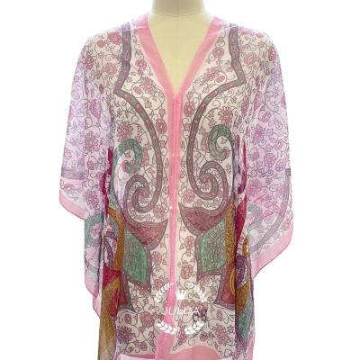 China Viable Women's Summer Shorts Beach Blouse Sun Protection Sunshade Kimono Cardigan Swimwear Top Clothing for sale