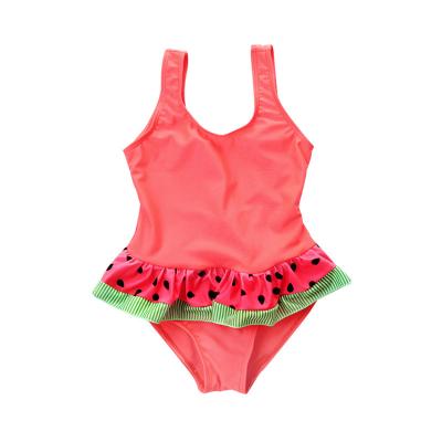 China 2021Children's Cartoon Viable Watermelon Printing Girls' Bikini Skirt One-Piece Swimsuit for sale