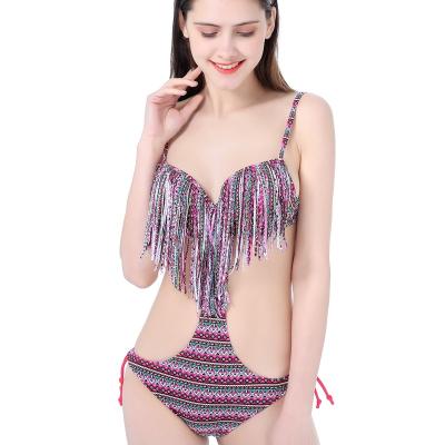 China 2021 Retro Girls Mustache Swimsuit Breathable One Piece Plaid Print Swimsuit for sale