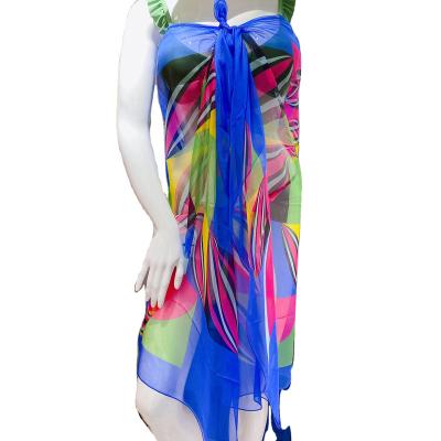 China Viable Sun Block Silk Chiffon Shawl All-match Bikini Beach Towel Beach Scarf for sale