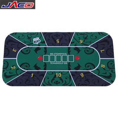 China Palying Card JACO Texas Poker Tablecloth Pad Around Table Jack Table Rubber Pad Poker Black for sale