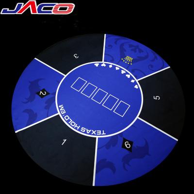 China Used of JACO Round Texas Poker Table Mat Table Cloth Texas Hold'em Muffler Cloth for sale