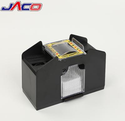 China Recreation JACO Premium Automatic Card Shuffler Battery Operated Support 4 Decks Professional Cards Shuffling Machine Shuffling Passes Fast for sale