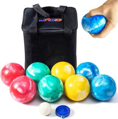 China JACO Soft Rubber 90mm Outdoor Game Bocce Ball Set For Indoor Or Outdoor Bocce Lawn Game Complete With Carry And Storage Case for sale