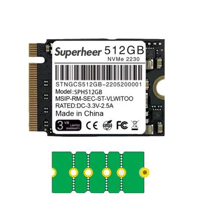 China Superheer SSD 2230 2280 to 512gb SSD up to 3500MB/s Read Speed ​​for Vapor Platform Surface Pro PCIe 3.0 x 4 2230 SSD for sale