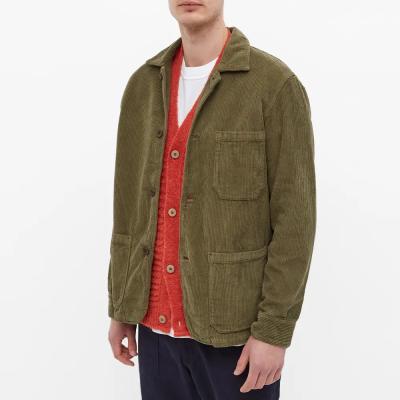 China High Quality OEM Logo Men's Plus Size Jacket Coat Corduroy Bomber Jacket Coat Custom Made Viable For Men for sale