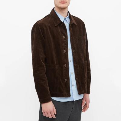 China High Quality OEM Logo Men's Plus Size Jacket Coat Corduroy Bomber Jacket Coat Custom Made Viable For Men for sale