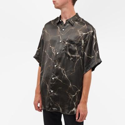 China custom Anti-wrinkle OEM shirts plus size mens shirts full print short sleeve mens shirts for sale