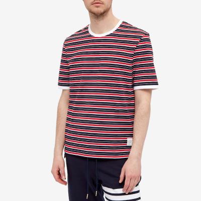 China OEM Logo Casual Cotton Striped Short Sleeve Men's QUICK DRY Custom T-Shirts for sale