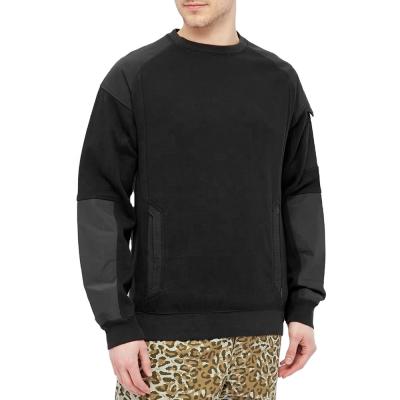 China Anti-wrinkle OEM custom men's plus size sweater sweatshirts autumn fleece plain black jogger sweater for man for sale