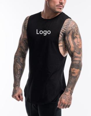 China QUICK DRY High Quality Custom Muscle Top LOGO Printing Workout Shirt Fitness Gym Exercise Workout Clothes For Men for sale