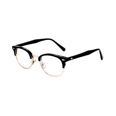 China Hot Sale Wholesale Acetate Metal Retro Eyeglasses Optical Frames For Men And Women for sale