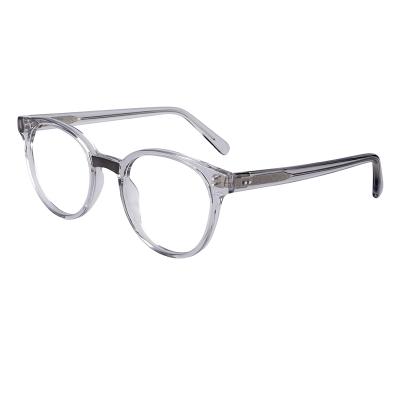 China Mazzucchell Transparent Acetate Fashion Retro Optical Glass Anti-blue Light Blocking Frame for sale