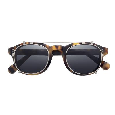 China Fashion Sunglasses Italian Mazzucchelli Acetate Steampunk Flip Up Sunglasses for sale